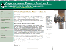 Tablet Screenshot of corporatehrsolutions.net